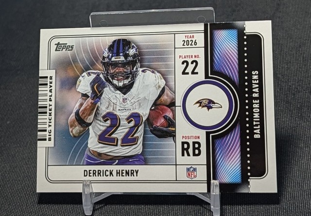 Derrick Henry Big Ticket Player 2026 Topps Flagship Football Card #BTP-5 Ravens
