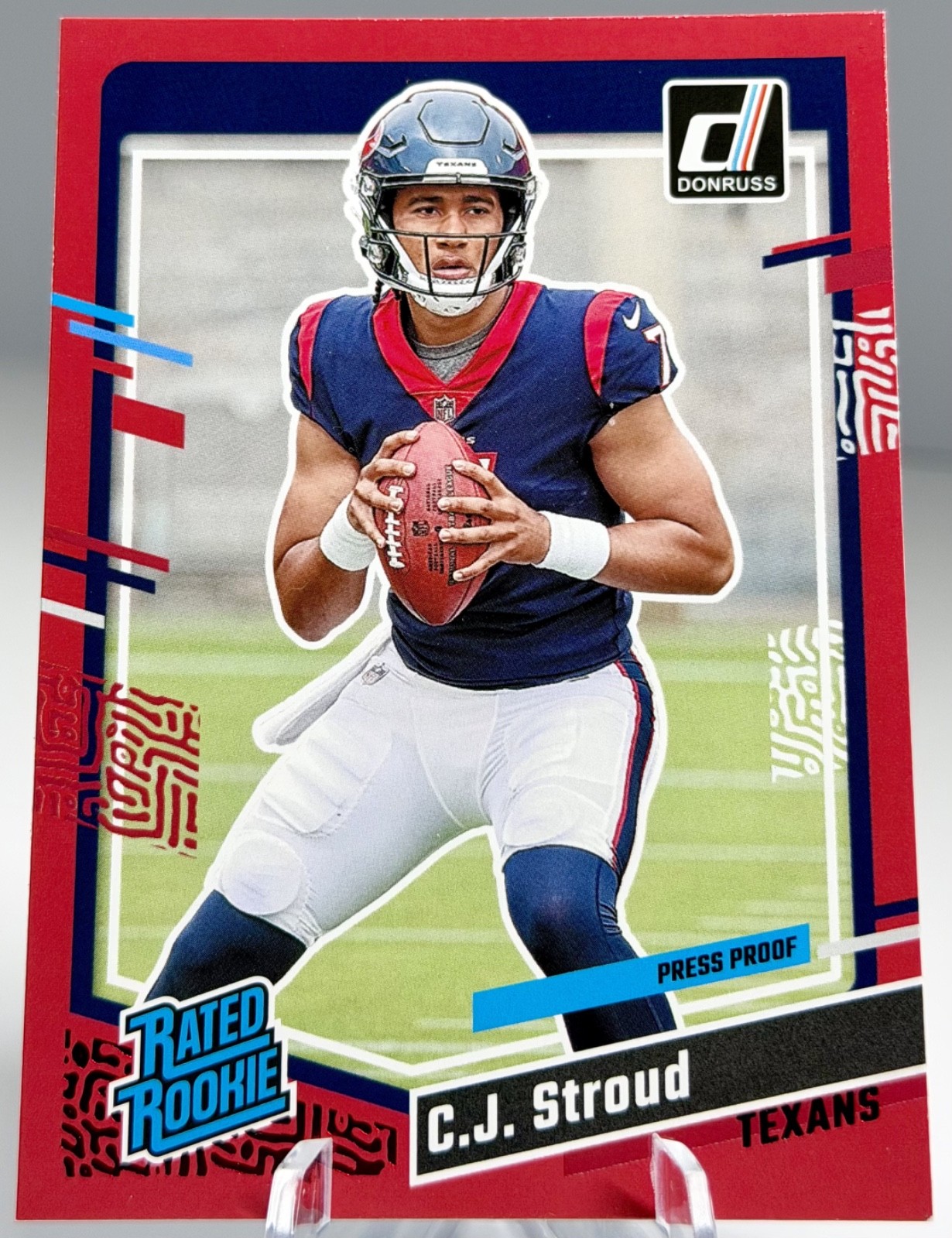 2023 Panini Donruss C.J. Stroud Rated Rookie #339 Press Proof Red Texans (RC)