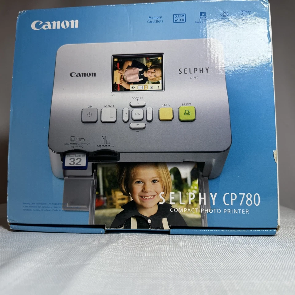 Silver Canon SELPHY CP780 Compact Photo Printer (4x6 Postcard Size) for camera - Image 3 of 4