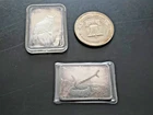 3 Ounces Vintage Silver Bar. A-Mark Round. Owl. Rattlesnake. Wildlife.