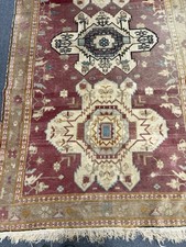 Rug Antique Turkish Kars 210x120cm Wool Red Handmade Hand Knotted Tribal 1930