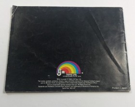 NFL Football Nintendo NES Instruction Manual Booklet NES-FN-USA - Ships Fast