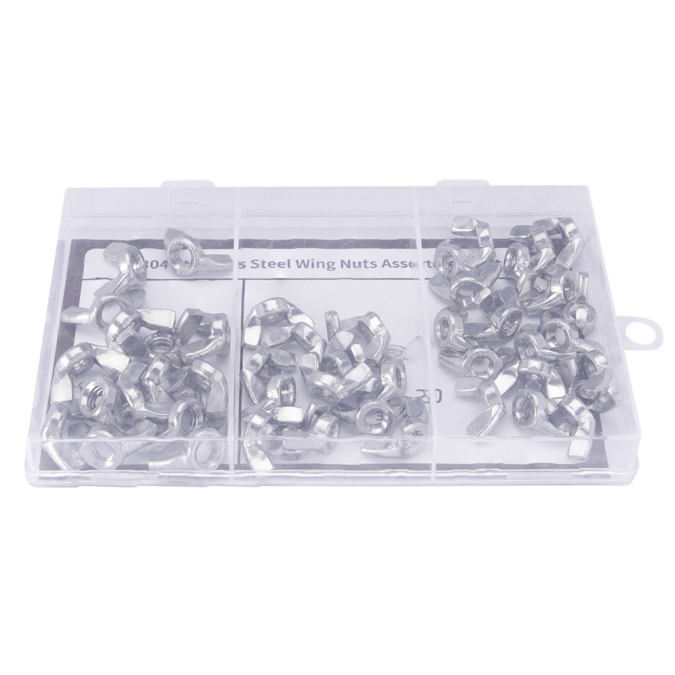 Wing Nuts, 50 Pieces Wing Nuts Assortment Set, Nut and Bolt, Wing Nut Socket, 304 Stainless Steel Nut, Replacement DIN 315 Hardware Parts (M4 Wing Nuts, 50 Pieces Wing Nuts Assortment Set, Nut and Bolt, Wing Nut Socket, 304 Stainless Steel Nut, Replacement DIN 315 Hardware Parts (M4