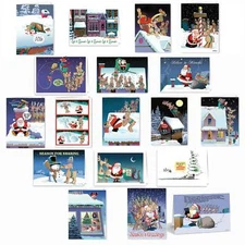 36 Funny Christmas Card Variety Pack - 36 Cards & Envelopes -95