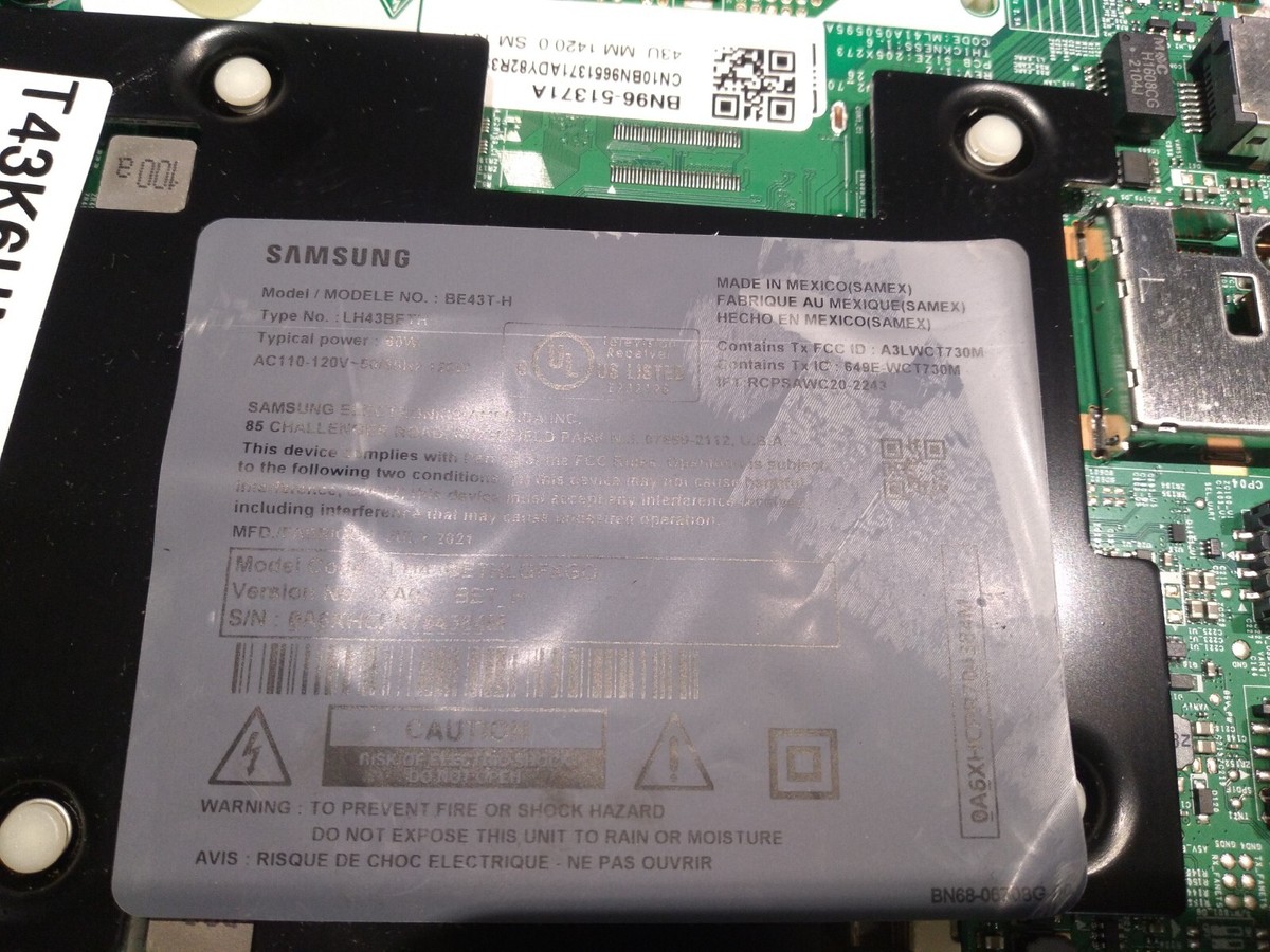 SAMSUNG BE43D-H MAIN BOARD BN96-51371A LH43BETHLGFXGO SAMSUNG BE43D-H MAIN BOARD BN96-51371A LH43BETHLGFXGO