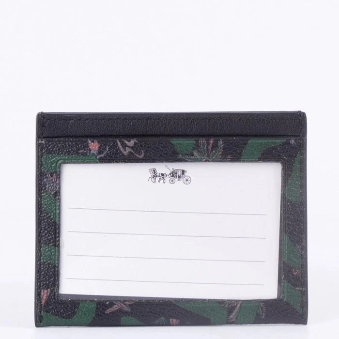 NUEVO CON ETIQUETAS NUEVO COACH x KEITH HARING 'Hula Dance' Para hombres Lona Recubierta Delgada Estuche para Tarjetas de Identificación Foto 3 de 4