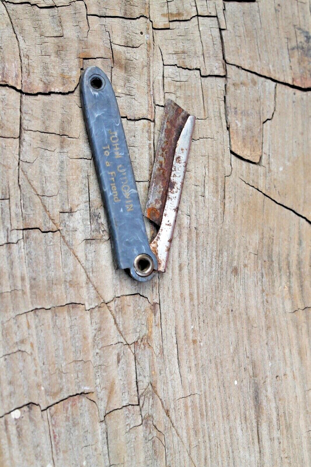 Vintage Folding Pocket Straight Edge Razor, Advertising The Meeker Co. Joplin MO eBay