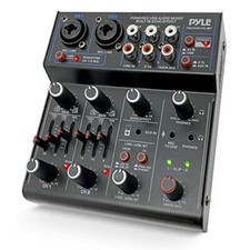 Pyle PAD43MXUBT Professional Wireless DJ Audio Mixer - 4 Channel Bluetooth