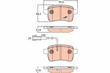 TRW GDB1905 brake pad set, disc brake for Alfa Romeo