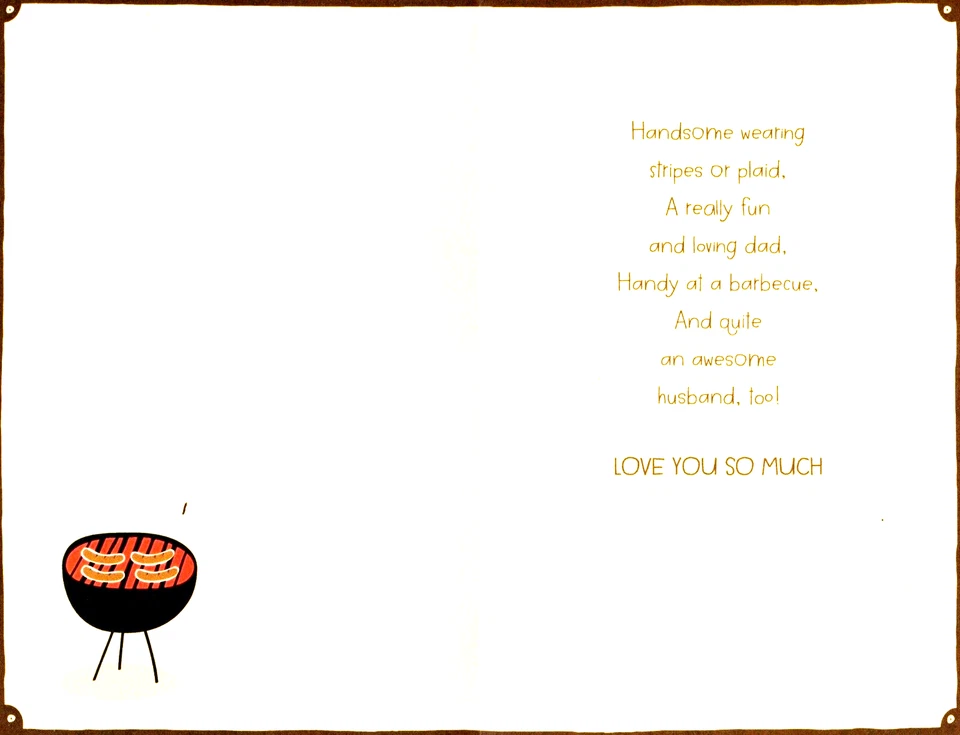 Tarjeta de felicitación feliz día del padre esposo ocupado barbacoa póker trabajo duro deportes golf Foto 2 de 3