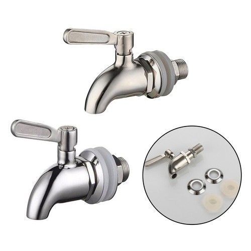 DN50 Edelstahl Zapfhahn Für Fässer – Mit Kupfergewinde & 3 Dichtungen | Für Wasser- & Öltonnen