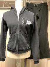 Juicy Couture Cotton Low Rise Flare Pants 32 x 32 Zip Up Crop Hoodie MP