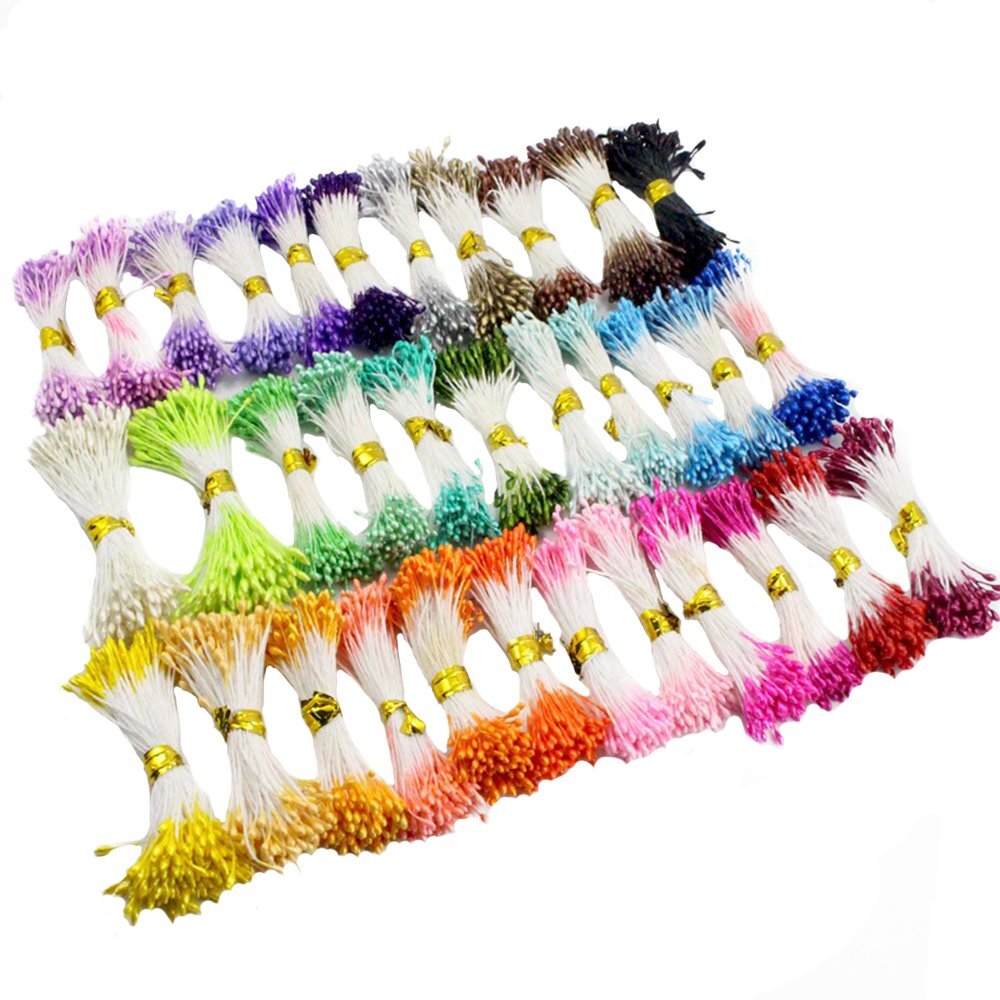 900pcs/lot Multicolor DIY Pearl Flower Stamen Pistil 1mm Floral Stamen
