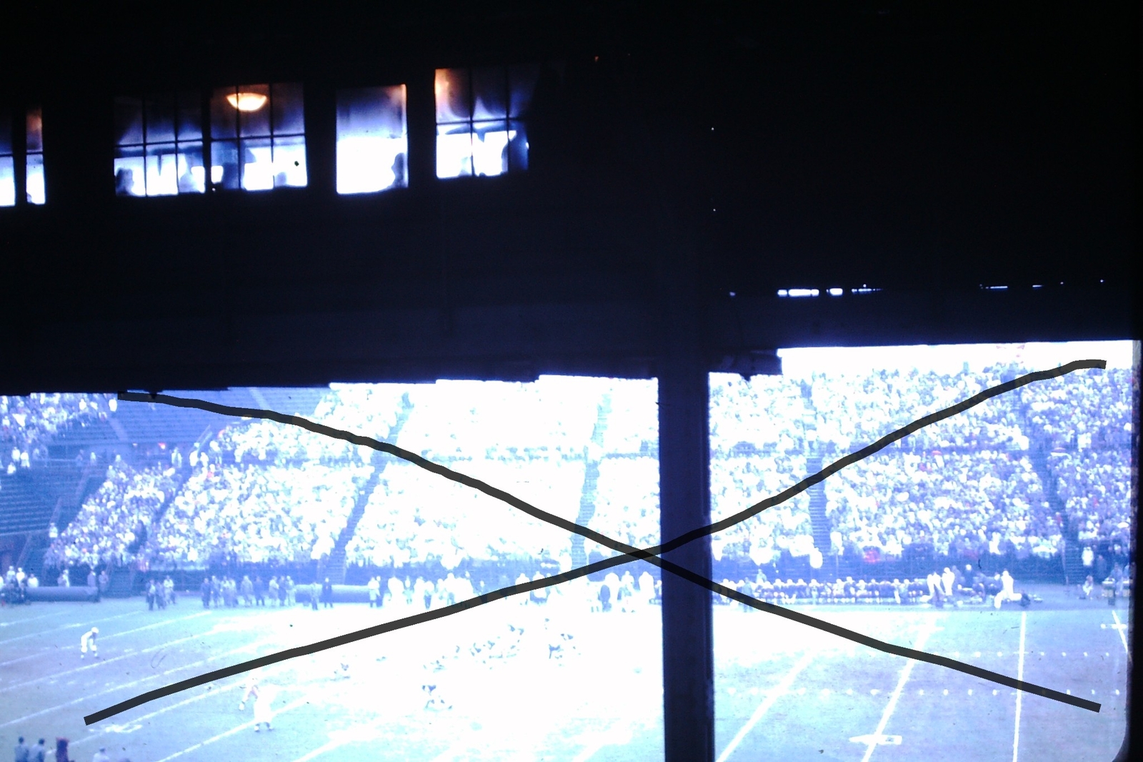 Original 1962 Wrigley Field Football Game View Chicago Slide A51