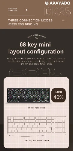 Wireless Mechanical Keyboard with Dynamic RGB Lighting & Tri-Mode Bluetooth