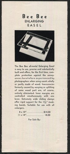 Vintage Bee Bee Enlargers Sales Brochure Burleigh Books New York - 第 2/4 張圖片