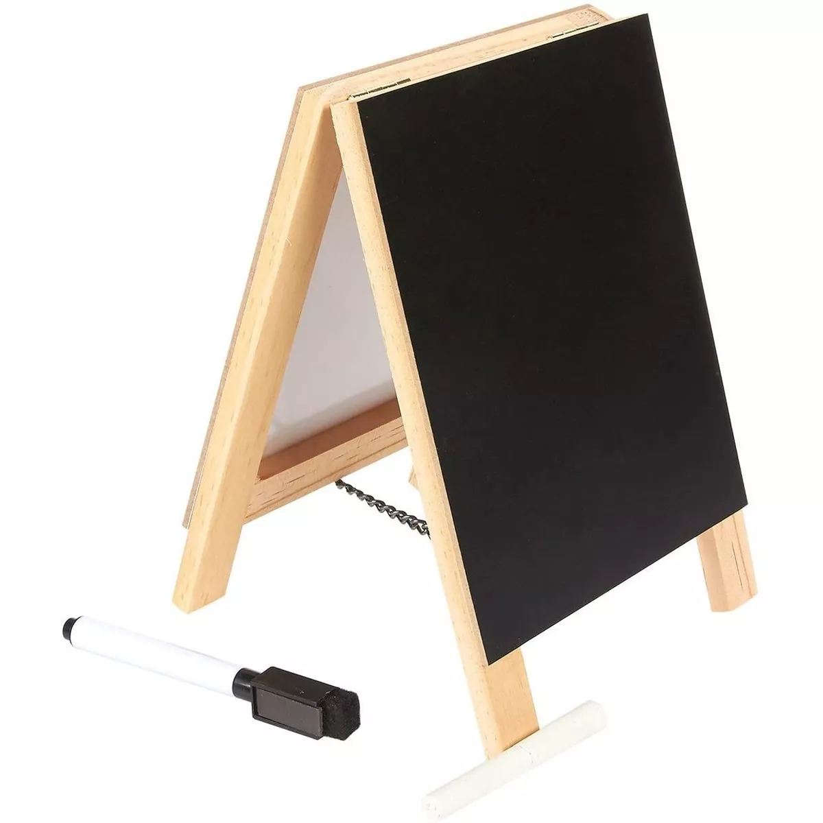 Juvale Double Sided Chalkboard Stand / Dry Erase Sign - Dual Wooden Chalkboard Easel & White Board Sign Stand - for Cafes, Restaurants