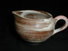  Santa Anita Ware California Stylized Spiral Pink Brown VRENI Creamer