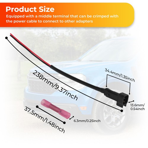 For 2022- 2023 Ford Maverick Flex Bed 12v Power Connector Wire Harness Pigtail - Picture 2 of 12