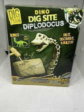 Dinosaur Dig Kit Digging Tool Brush Hammer Sand Block DIPLODOCUS Excavation NEW