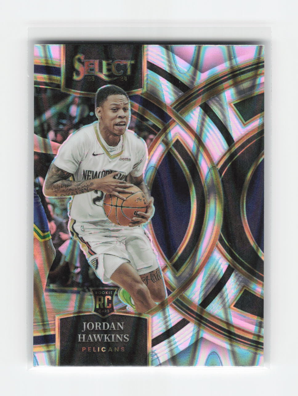 2023-24 Panini Select #124 Jordan Hawkins Tectonic Prizms