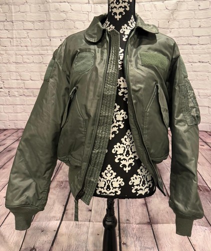 Chaqueta de Vuelo Militar Verde CWU-45/P Clima Frío Aramida Flyers Chaqueta Nomex M - Imagen 3 de 15