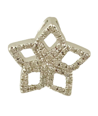 Olivia Mini Stern Diamant zierlicher Anhänger in Sterlingsilber