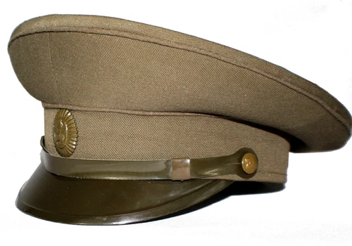 Vintage Soviet USSR Military Authentic Army Officer Field Cap with Cap Badge #36