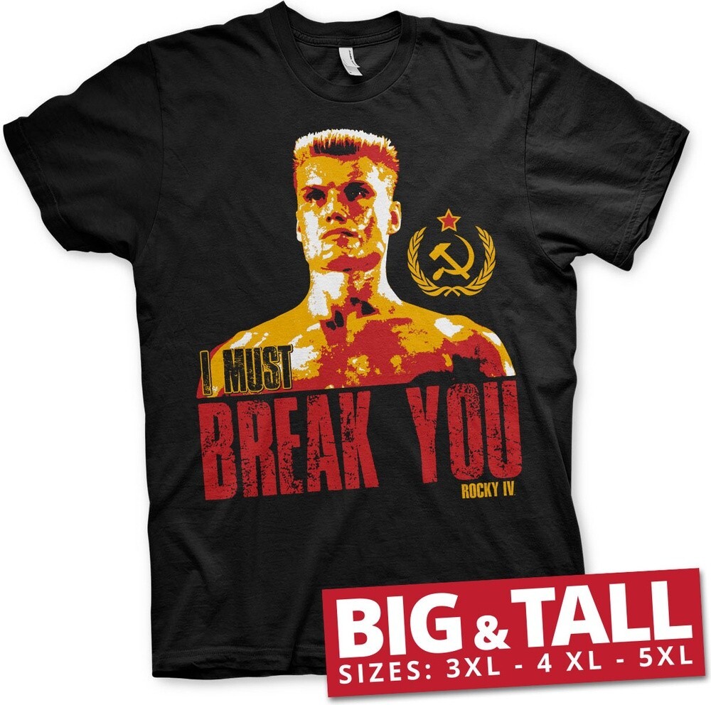 Футболка Rocky IV I Must Break You Big - Tall черного цвета 6990₽