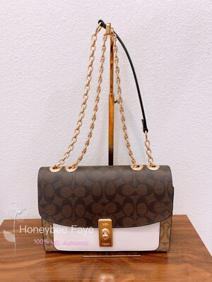 NWT Coach Lane Shoulder Bag In Blocked Signature Canvas