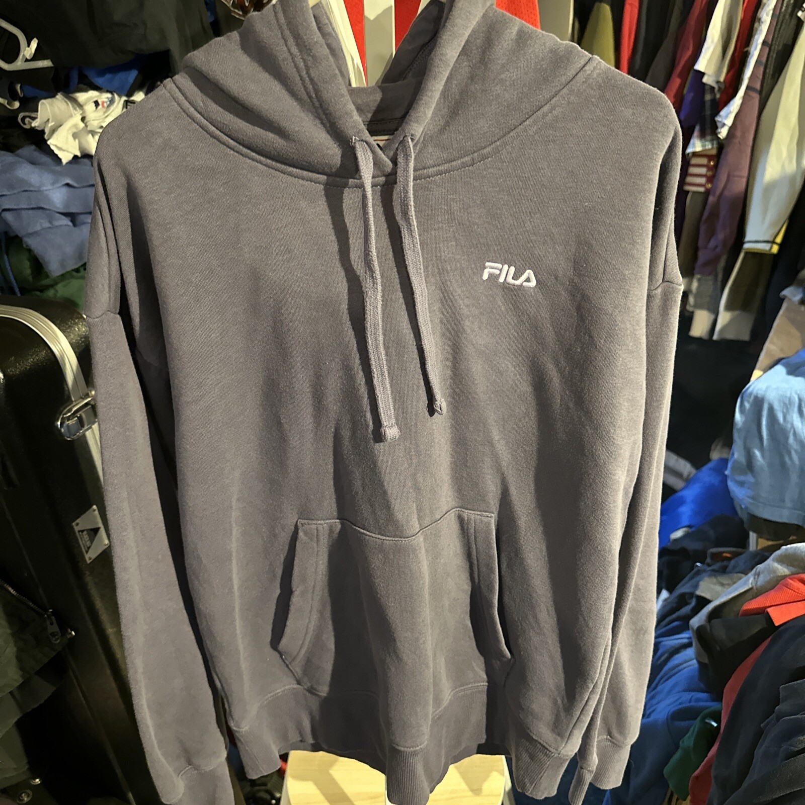 Felpa con cappuccio blu Fila taglia S