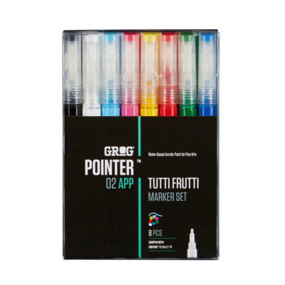 Grog Aqua Paint Marker 8er Pack - gemischt Basic/Hauptfarbe/Größe Zeiger Set Produktbündel