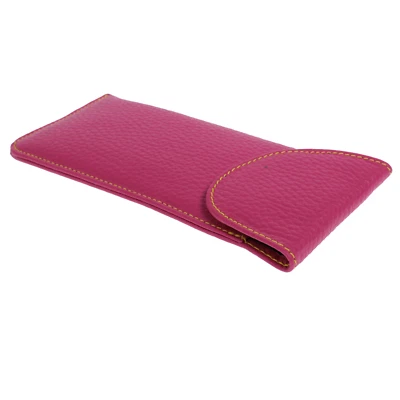 Brillenetui Echt Leder Schutzetui für Brille Milo Pink aus Rindsleder gefüttert - Bild 1 von 4
