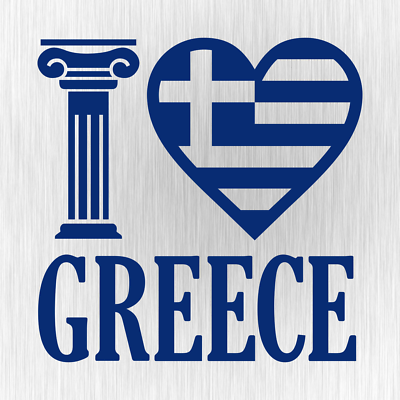 Griechische Flagge Aufkleber – 6 Stück, Vinyl, Wetterfest – Für Auto, Fenster, Helm