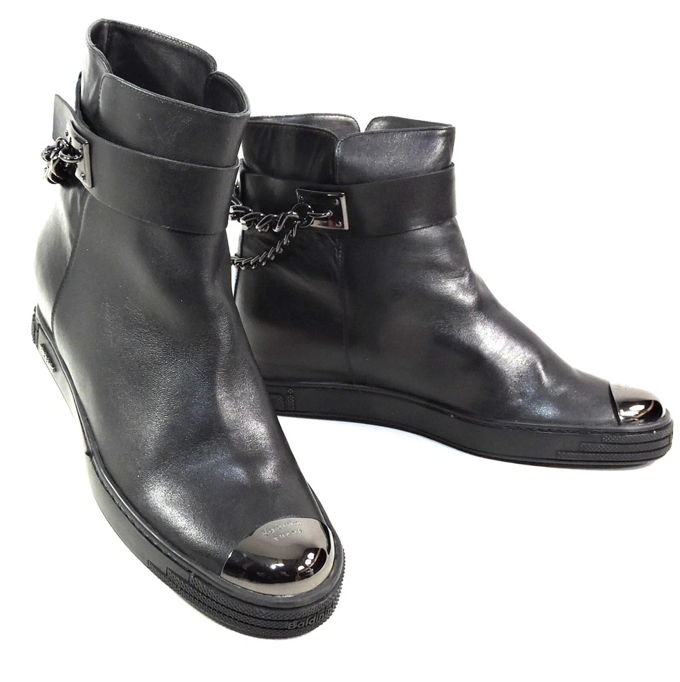BALDININI 🇮🇹 BOTÍN CHELSEA CONFORT CUERO SUAVE NEGRO PARA MUJER Foto 2 de 4