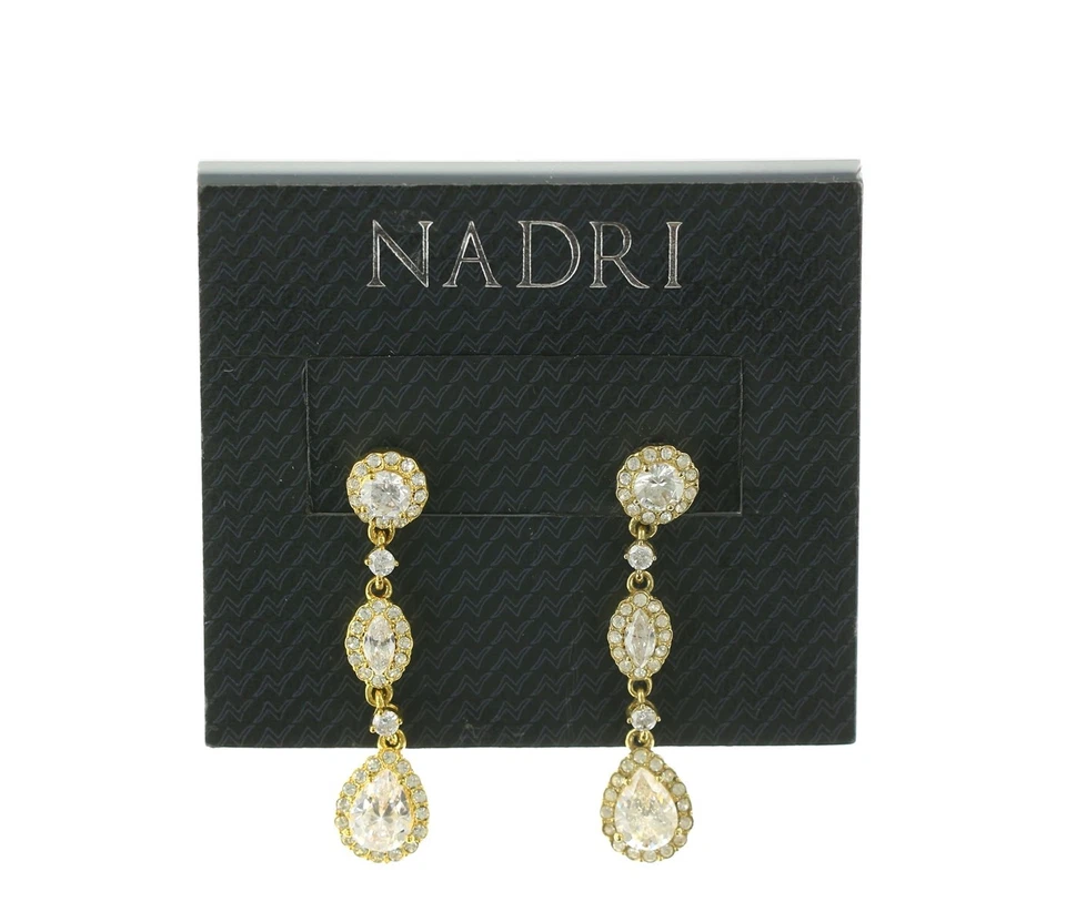 NADRI Women's Metallic Linear Earrings Gold 147497 - Image 2 of 3