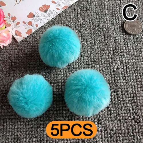 5x DIY Faux Fur Ball Hairball Accessory Pendant for Crafts Keychain Hat - Picture 19 of 34