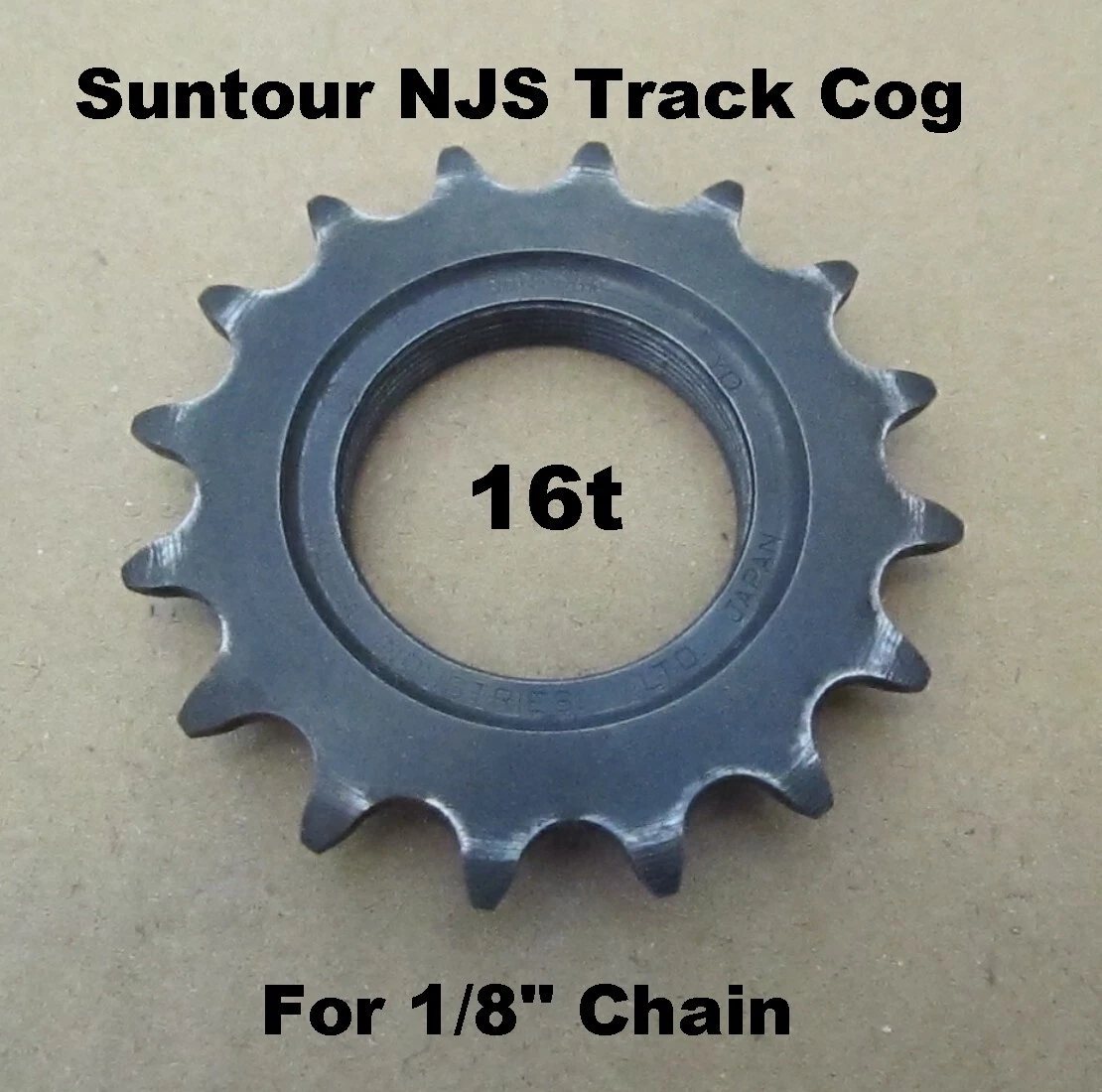 Pignon Fixe (track Cog) Vintage Suntour 16 Dents - Filetage Anglais, NJS, Pour Vélo Piste - Occasion NOS