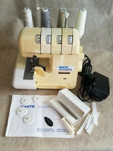 WHITE SuperLock Electronic 1934D Serger Sewing Machine Working