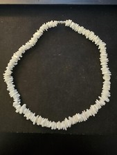 Vintage Puka Shell Necklace Surfer Beach Choker Unisex Screw Twist Closure 17"