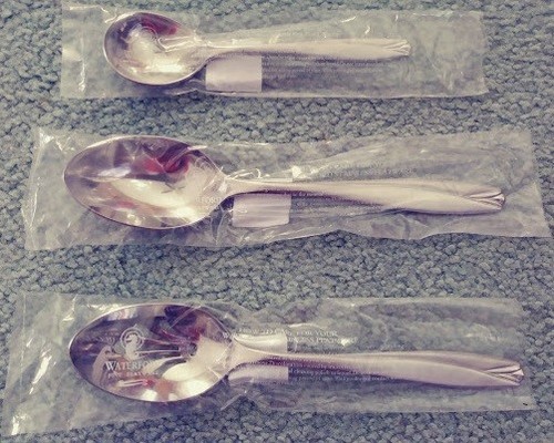 New Waterford Lisette Matte Hostess Spoons - 3 Pieces - Picture 2 of 2