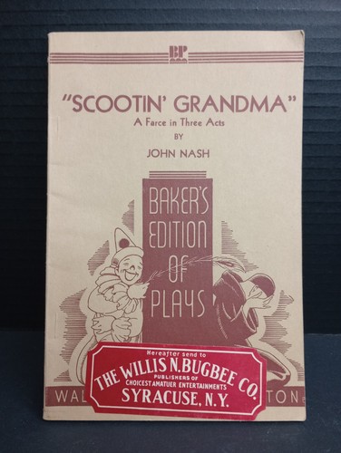 Vintage 1949 ~ Baker's Edition of Plays ~ SCOOTIN GRANDMA by John Nash - Picture 2 of 6
