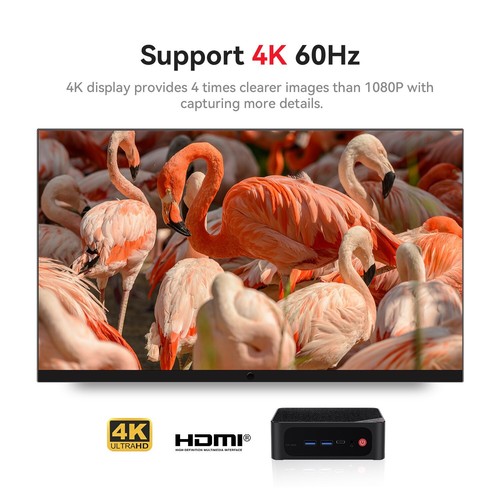 Beelink SER5 MAX AMD Ryzen 7 5800H Mini PC Windows 11 16G 500G WiFi6 4K Computer - Picture 15 of 22