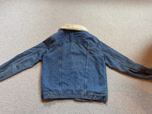 Ladies Topshop MOTO Fur Lined Denim Jacket, UK 10 - Picture 9 of 14