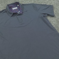 Robert Graham Shirt Mens Medium Classic Fit Performance Golf Polo Short Sleeve