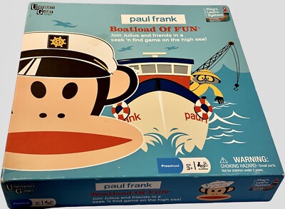 Paul Frank Board Game Boatload Of Fun University Games Seek N  Find 2-6 Players