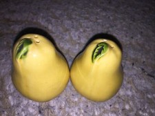 Vintage Yellow Pears Salt & Pepper Shakers MADE IN JAPAN
