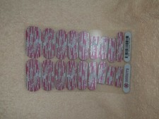 Jamberry nail wrap On Holiday Twist sparkle pink silver full sheet -3 mani pedi