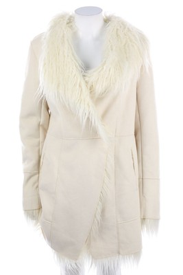 MARC AUREL Faux Shearling-Mantel D 40 créme