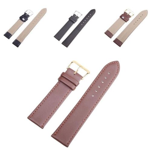 Unisex Faux Leather Watch Band Adjustable Wirstwatch Replacement Strap 10-24mm - Afbeelding 1 van 22